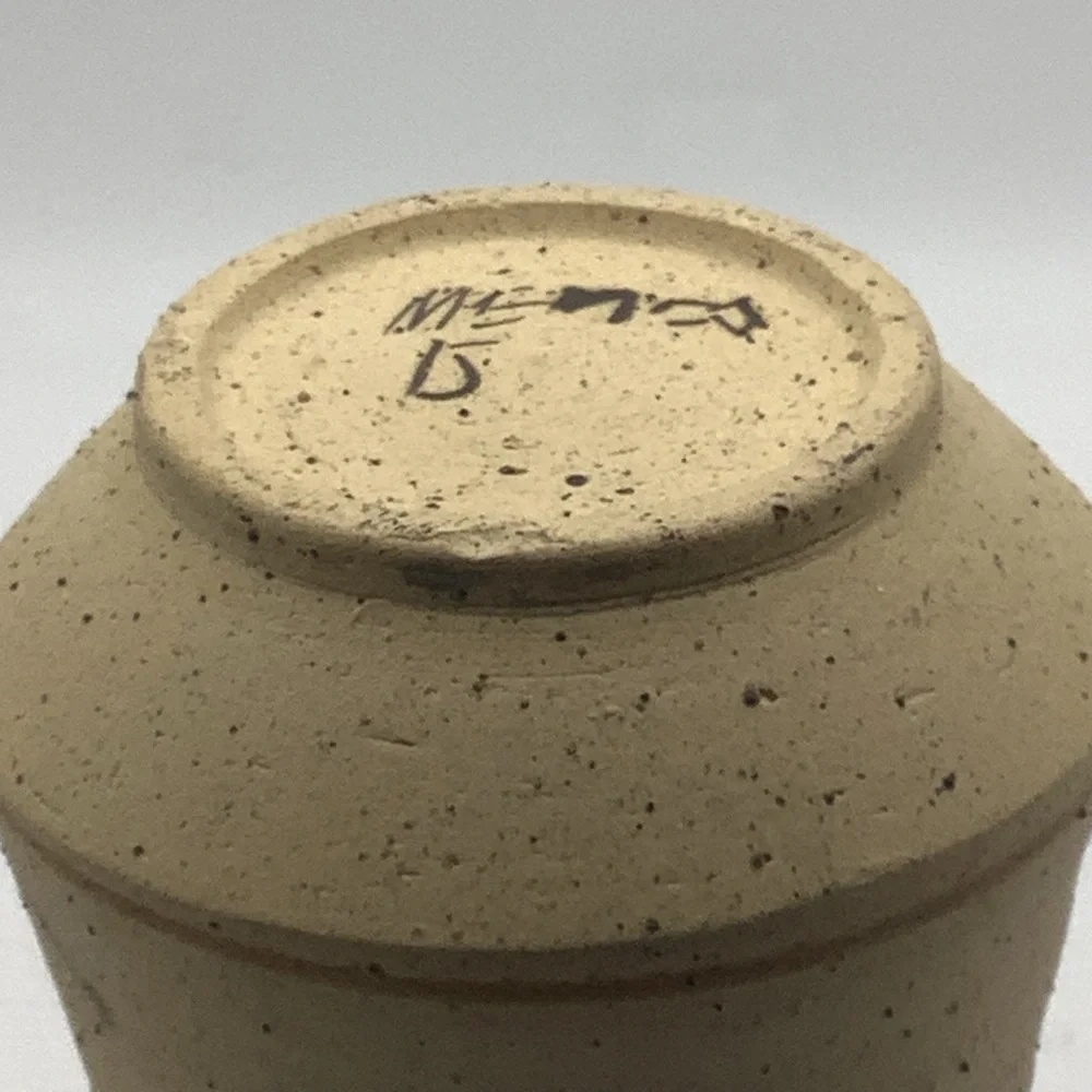Handcrafted Mexican Tonala Pottery Vase with Floral Design